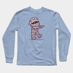 Cute Mummy Walking Cartoon Long Sleeve T-Shirt